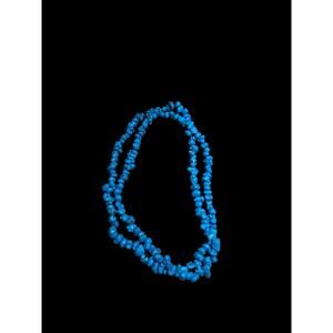 Blue beaded necklace